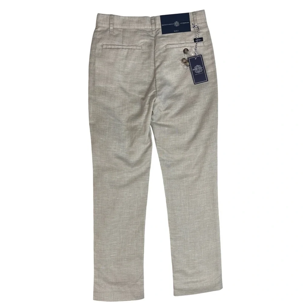 Browns & Company Palmetto Pants Boys Plaid Dress Pants Size 7 Chino Slacks